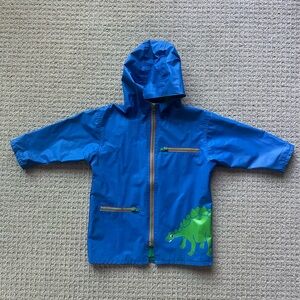 Kids Blue Dino Hooded Raincoat 3 years Jacket Coat Waterproof